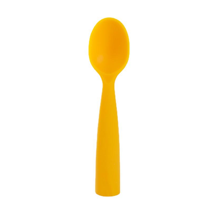 Baby Feeding Training Spoon - Silicone Long Handle for Infant Eating