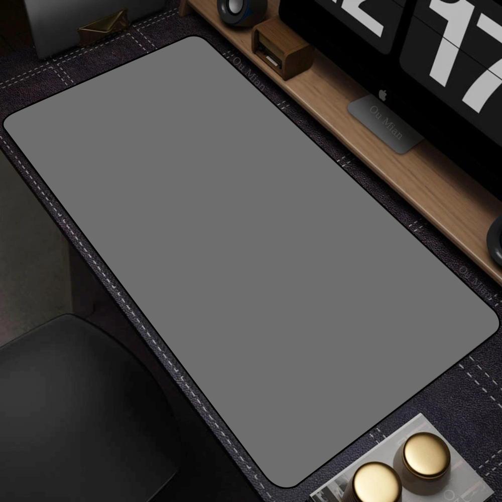 Large Black Desk Mat Solid Color Simple Computer Laptop Mouse Pad Girls Gaming Mousepad Rubber Non-Slip Cushion Office Deskmat