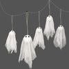 Halloween Hanging Ghost Decoration Small White Cloth Ghost Ornaments for Farmhouse Yard Lawn Haunted House Party Decor