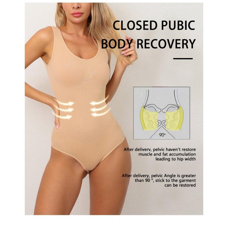 Plus Size Women Seamless Full Body Tummy Control Shapewear Bodysuit