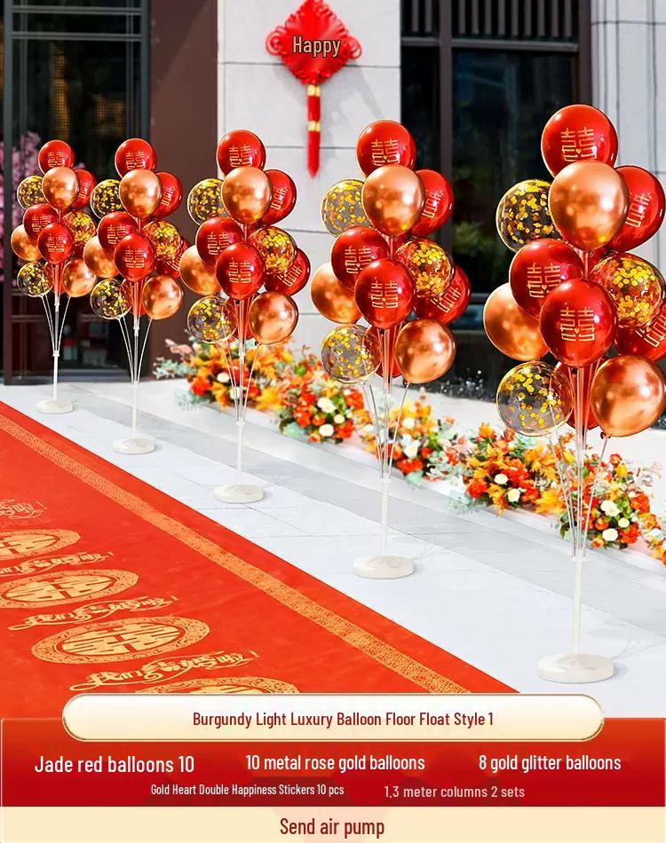 Outdoor Wedding Venue Aisle & Arch Balloon Decoration Set
