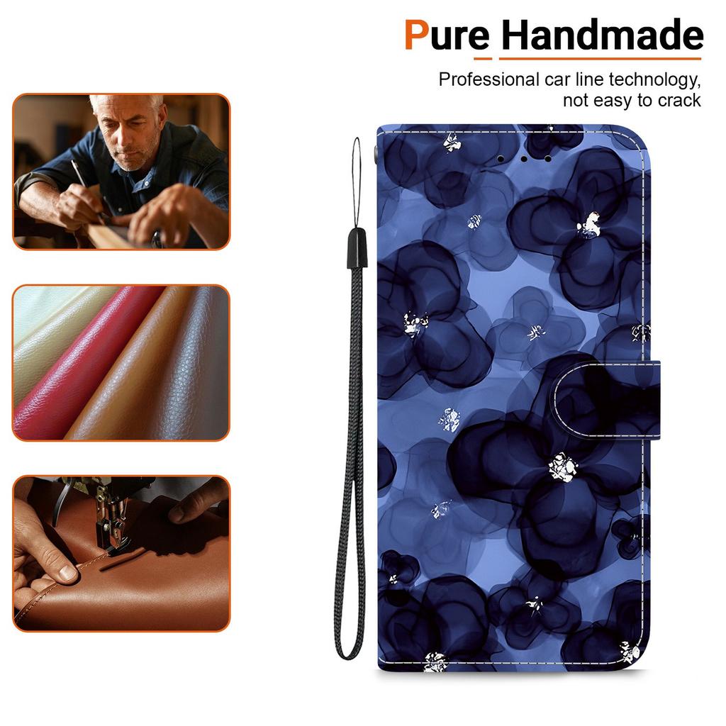 For Sony Xperia 10 VII Wallet Case Pattern Printing Leather Stand Phone Cover with Strap