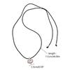 Fashion Trend Niche Sense Love Pendant Collarbone Chain Temperament Simple Cold Wind Adjustable Black Rope Necklace