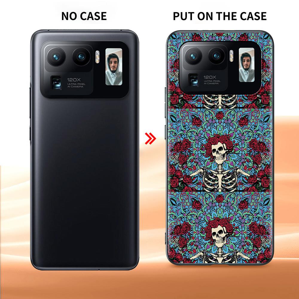 Czarne Miękkie Etui Na Xiaomi Mi Poco X3 NFC 10T Pro 11 11T Note 10 Lite 9T M3 F3 A2 F1 TPU Pokrowiec Na Telefon Komórkowy Różany Szkielet Czaszka