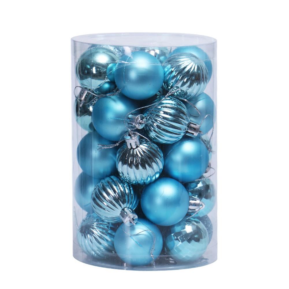 

Assorted Finishes Christmas Baubles Holiday Ornaments Shallow blue