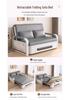 Compact Multifunctional Folding Sofa Bed with Storage and Scratch-Resistant Leather for Small Apartments