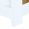 Highboard White and Brown 40x30x128 Cm Solid Mango Wood