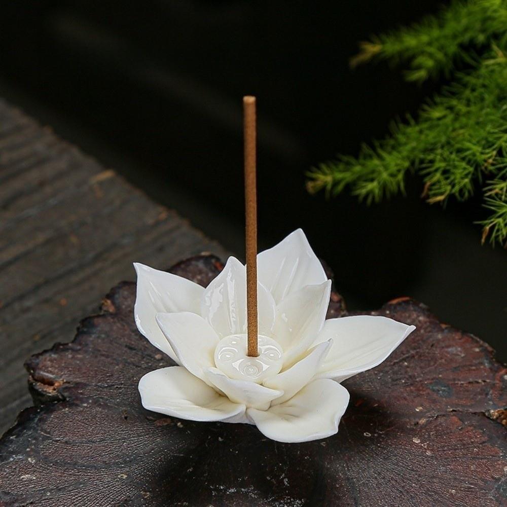 Keramik Räucherstäbchenhalter Blumenmuster Räucherschale Lotus Räuchergefäß Heimdekoration