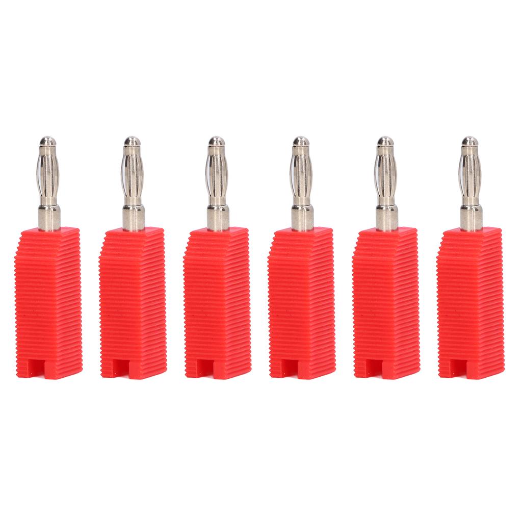10PCS 4mm Banana Plug PE Brass No Soldering Connectors Electrical Testing Accessories J.10030Red