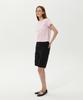 PLAC WOMEN Velour Raglan Short Sleeve T-Shirt Pink
