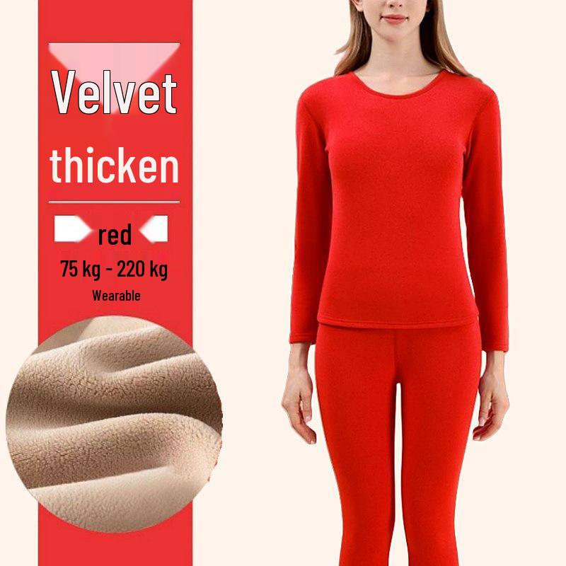 

Женский термокомплект из флиса и овечьей шерсти с высоким воротником для женщин среднего и пожилого возраста - Осень/Зима L