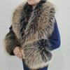 Oversized Fur Cuff Set V Shape Fur Trim Accessories Fluffy Shawl Collar Wrap  Overcoat Matching