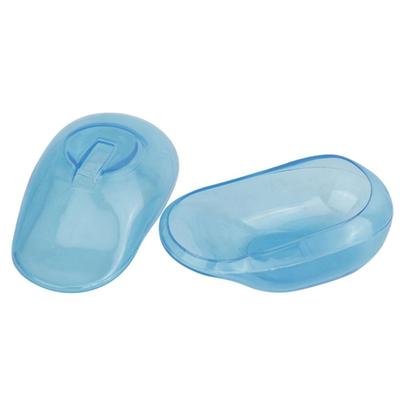 2pcs Waterproof Hairdressing Ear Cover Blue Salon Ear Shield Silicone Ear Cover