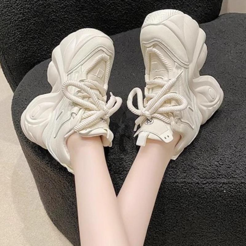 Summer Height-enhancing Shoes for Women with Thick Soles, Small-sized High-heeled Dad Shoes, Versatile Sports Casual Shoes