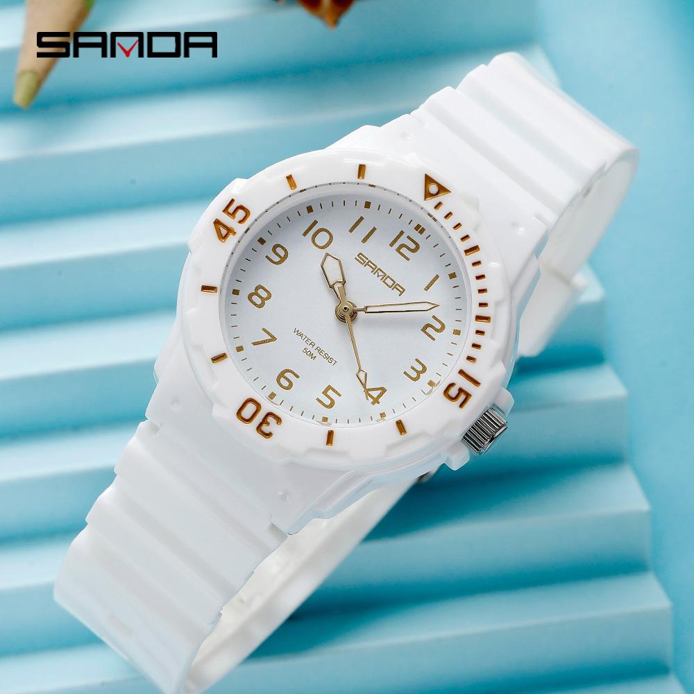 Casual Ladies Watch Simple Sports Quartz Watches Waterproof Clock Kids Wristwatch Sanda Top Brand Student Gift Relogio Masculino