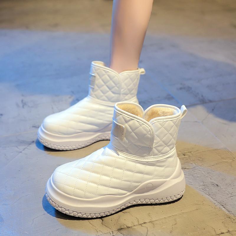 Fleece Thickened Snow Boots Women's Short Boots Winter New Fur Integrated Autumn Flat Cotton Shoes Warm Shoes Women's Shoes