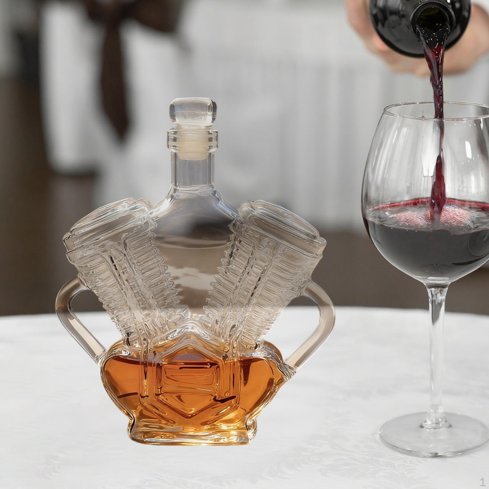 Бутылка виски в форме автомобильного двигателя, винный декантер, барное украшение, посуда 280 мл с пробкой