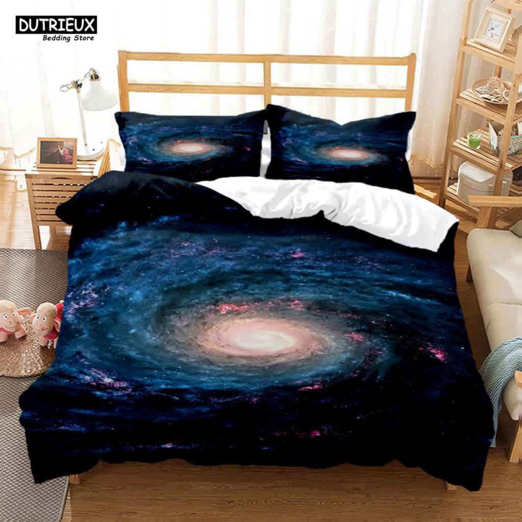 Space Star Printed Polyester Bedding Soft and Comfort Personal Quilt Cover Bedding Kit