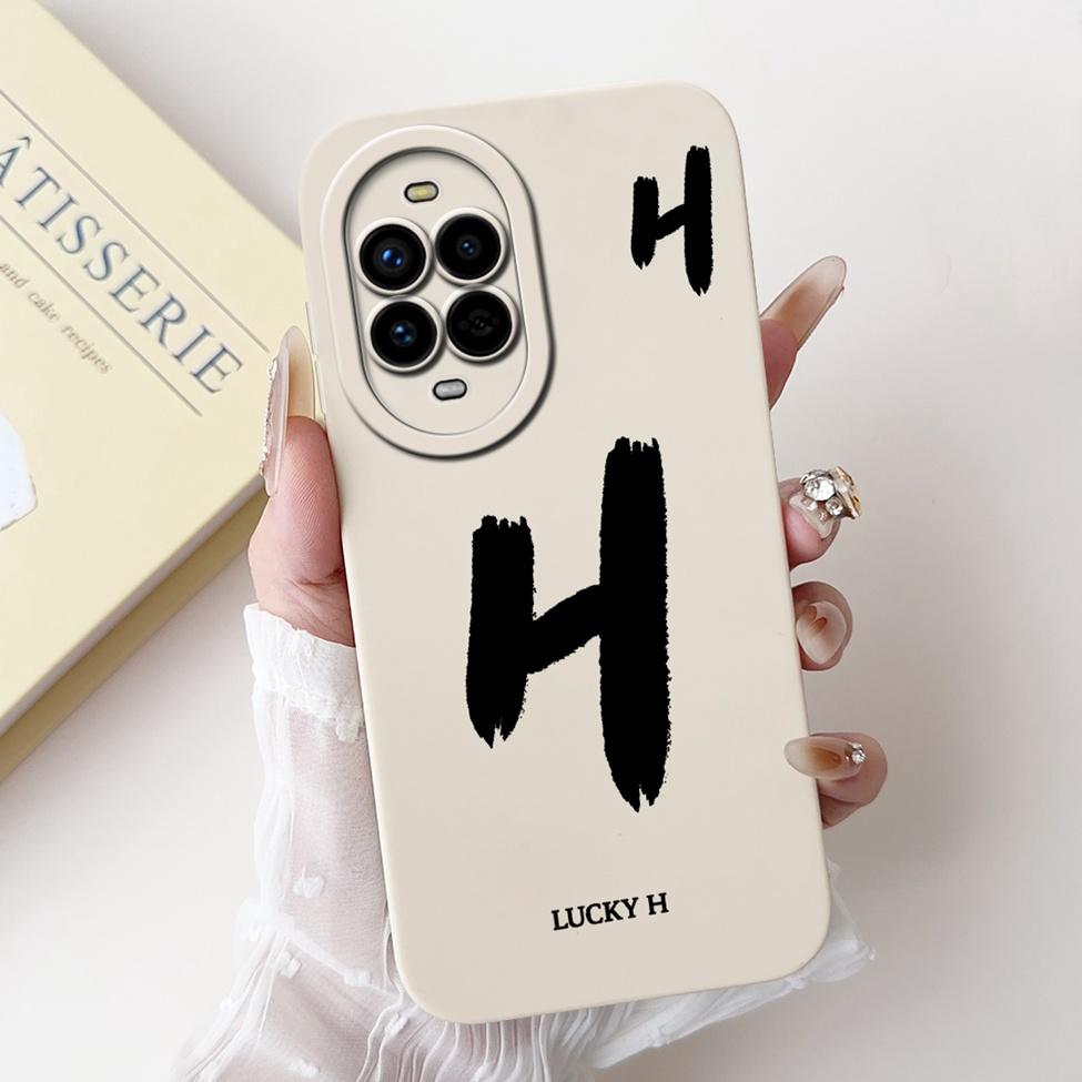 For Huawei Nova 13Pro MIS-AL00 Phone Cover For Huawei Nova 13 Pro Case Silicone Simple Fashion A-Z Letters Shockproof Bumper