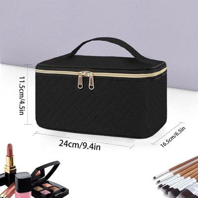 Travel Makeup Bag Cosmetic Elegant Anti Scratch with Zipper Handbag Carrying Case for Nail