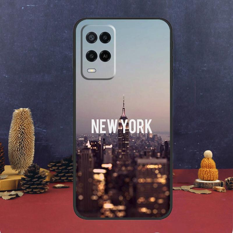 New York City Case For Oppo A94 A74 A54 A15 A17 A57 A6 A5 Pro A16 A76 A96 A40 A60 A80 A18 A38 A58 A78 A98