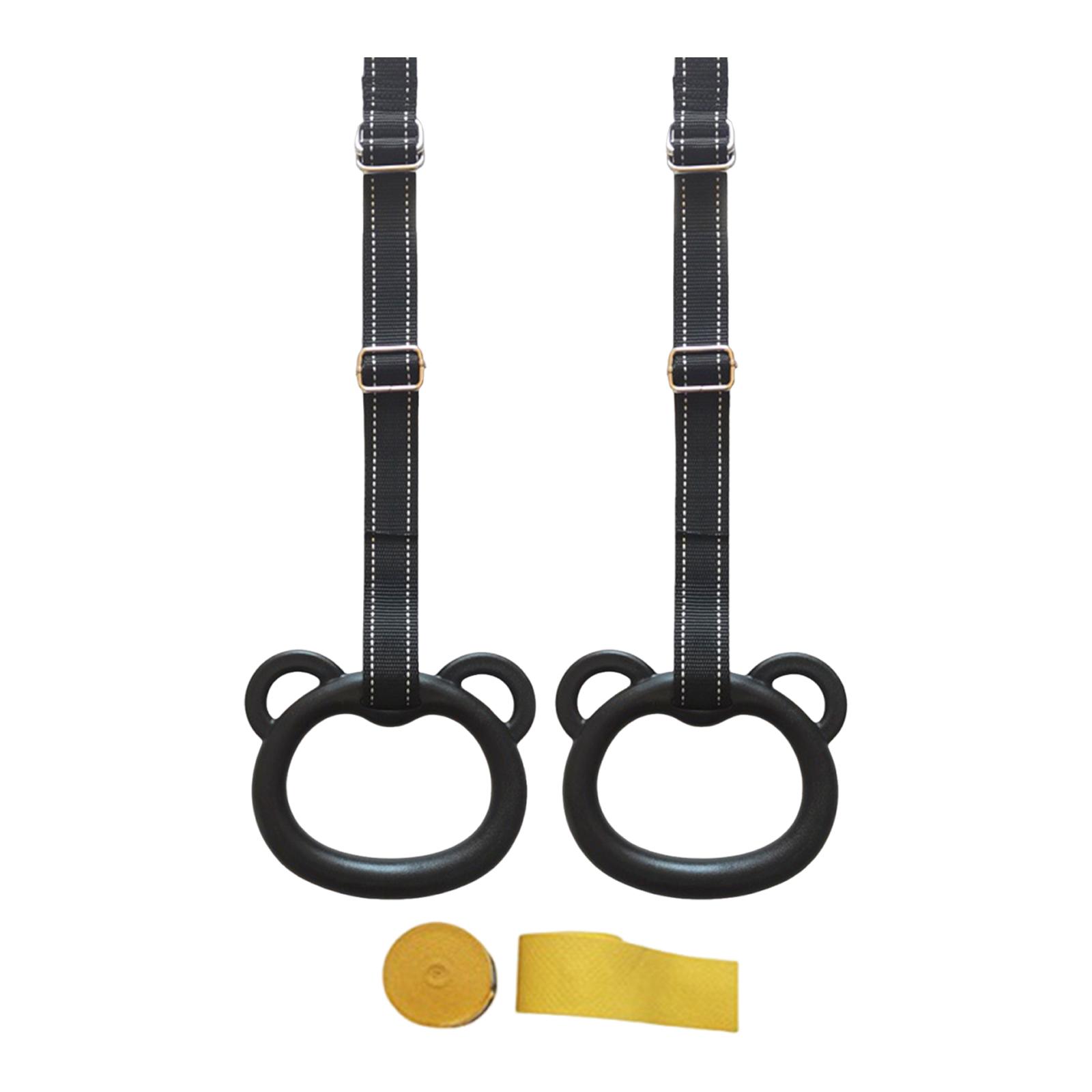 2Pcs Gymnastic Rings Equipment for Boys Girls Comfortable Strength Training Pull up Rings for Bodyweight Physical Training