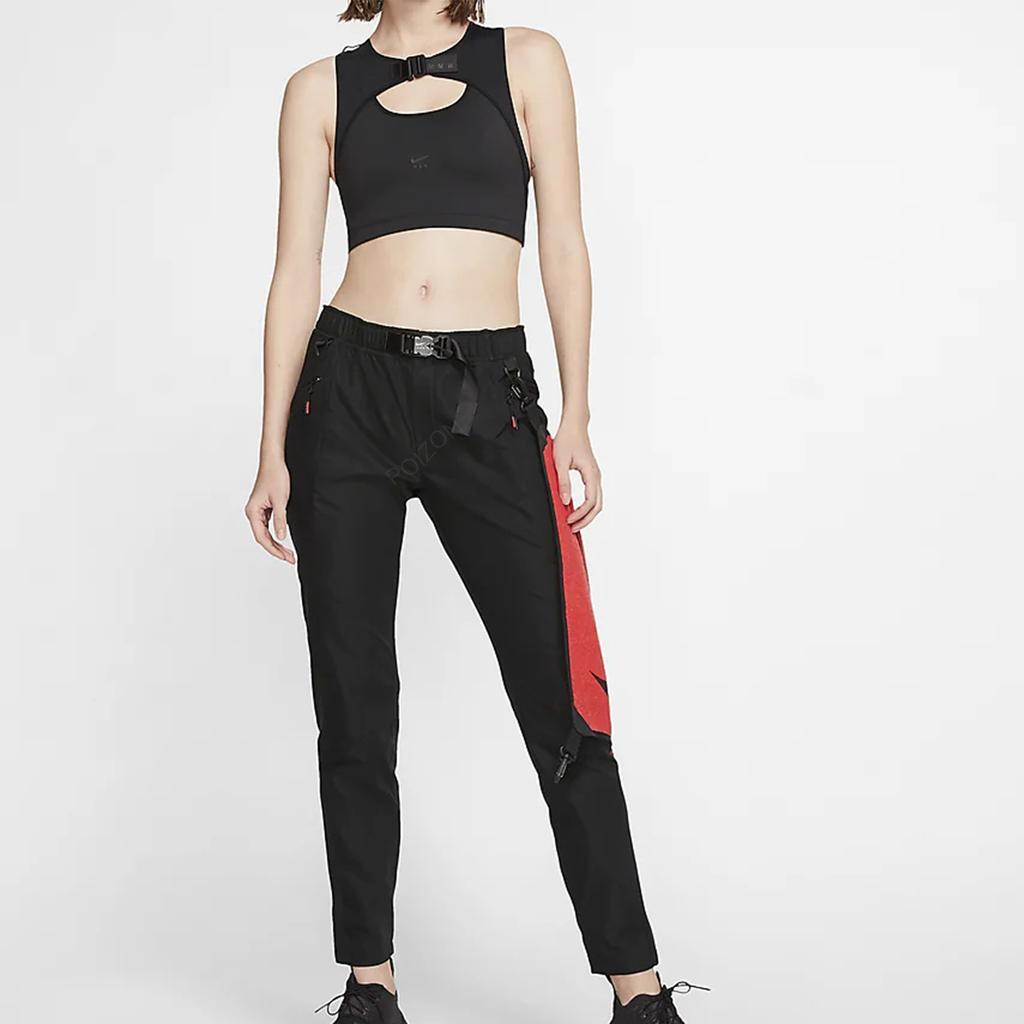Nike X MMW Kollaborations-BH Lässiges Kurzes Sport-Tanktop Damen Unterwäsche Schwarz CK1544-010
