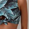 Tankini zweiteilig mit Blätterdruck im europäischen und amerikanischen Stil für Damen
