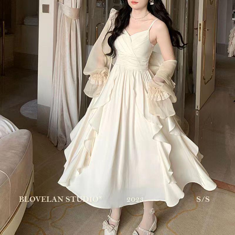 

Plus Size Women s 2026 French Style Cardigan & Cinched Waist Long Dress Set S (80-95 lbs)