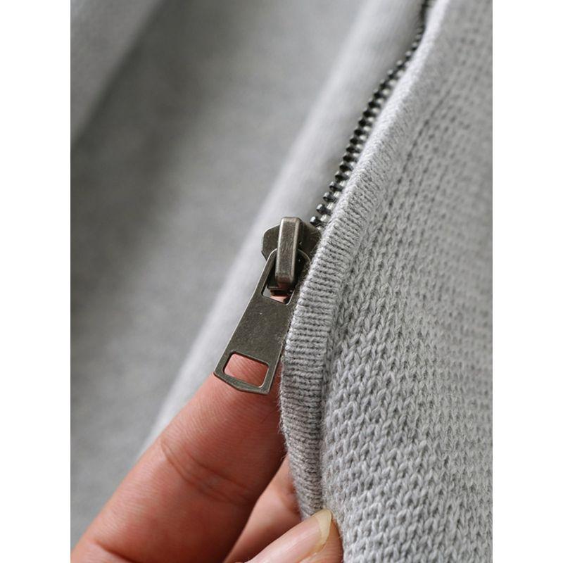 Foreign Trade Original Order Balance Cargo with Logo Cut off Fall and Winter New Arrival Men Pure Cotton Casual Cardigan Knitting Sweater Outwear