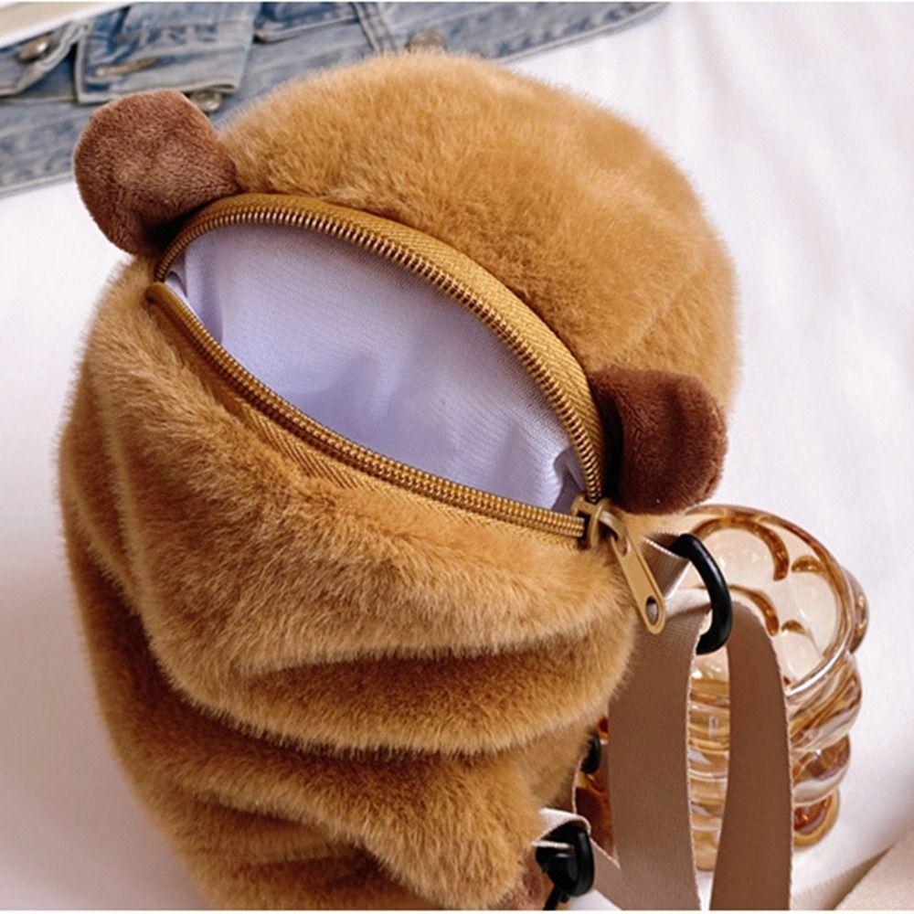 Capybara Cartoon Batoh Cartoon Students School Bag Plyšová crossbody kabelka Capybara Travel