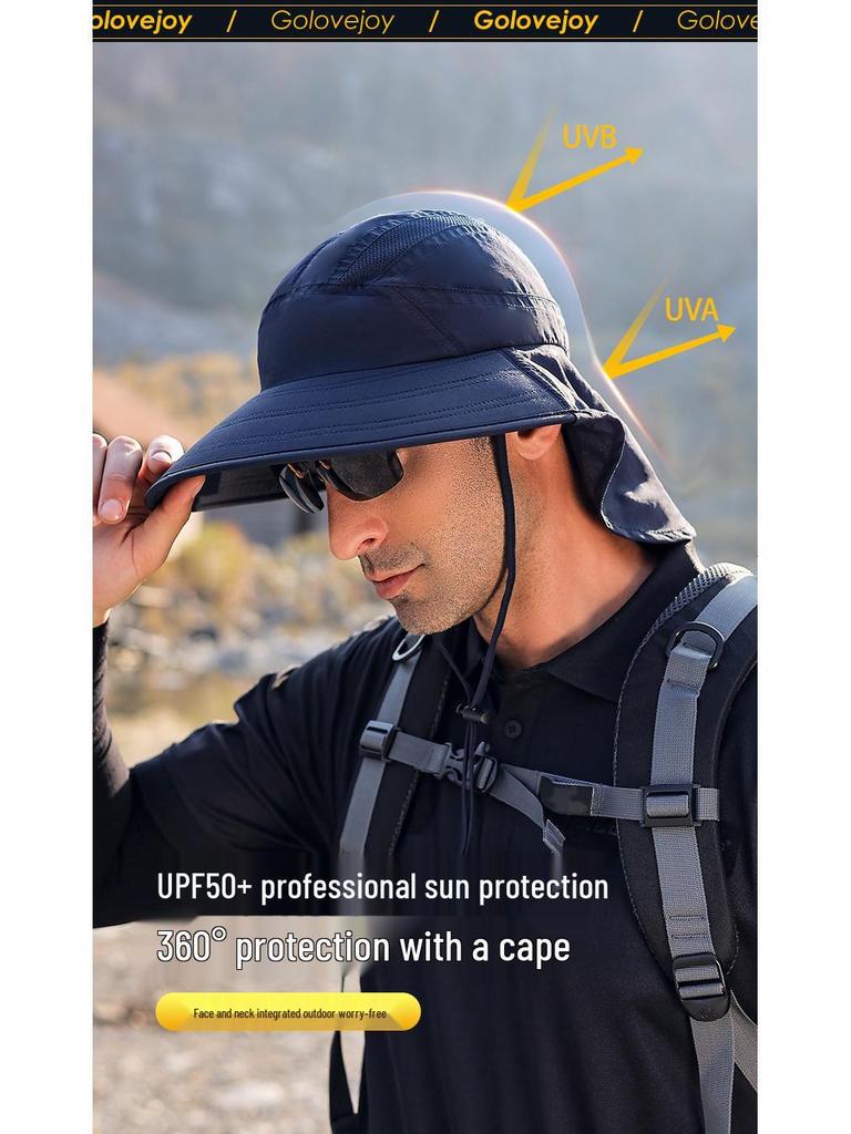 Breathable Water-Repellent Sun Hat with Neck Protection for Outdoor Activities