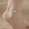 Bohemian Women's Anklet With Crescent Moon And Star Charm Beach Barefoot Jewelry