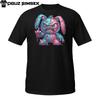 Creepy Bunny Monster T-Shirt | Half Pink Blue Plush Horror With Claws and Gore