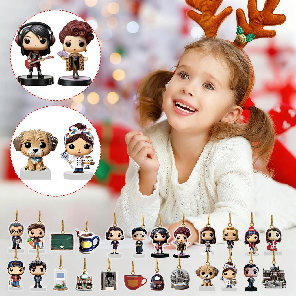 Adventní kalendář obsahuje 24 dárků, adventní kalendář pro panenky s roztomilými figurkami, odpočítávací kalendář s hračkami s překvapením, sběratelské figurky dárek pro děti