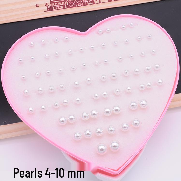 Women's Heart Stud Earrings Set in Acrylic Resin - Boxed Jewelry Accessory