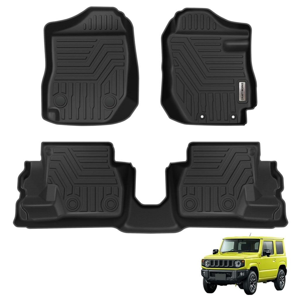 Mechanic Craft Works Jimny Sierra MT Floor Perfect 3D 1st and 2nd Row Interior CRAFT WORKS JB64 JB74 W [Automotive Supervised] Mats, Waterproof,