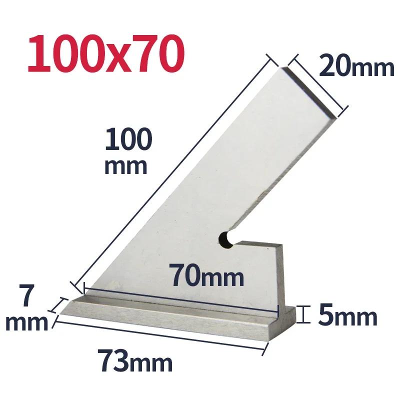 Riglă pătrată cu margine plată de 45 de grade pentru măsurarea tâmplăriei Încercați instrumente de dulgher pătrate Prelucrarea lemnului Set de riglă unghiulară din metal pătrate