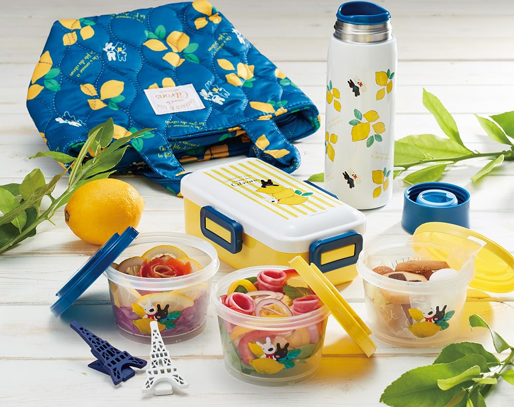 Skater Insulated Stainless Steel Mug Gaspard and Lisa Lemon SMH4 Bottle, 350ml, Print,