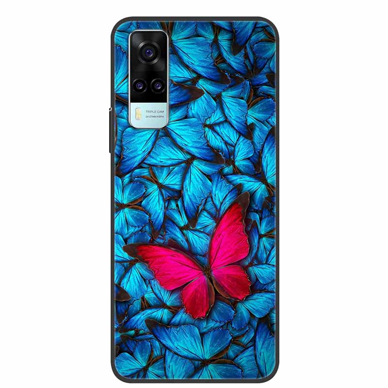 For Vivo Y53s 4G Case Animals Soft Silicone TPU Phone Back Cover Case for Vivo Y31 2021 Funda for Vivo Y53 s Y 31 Luxury Coque