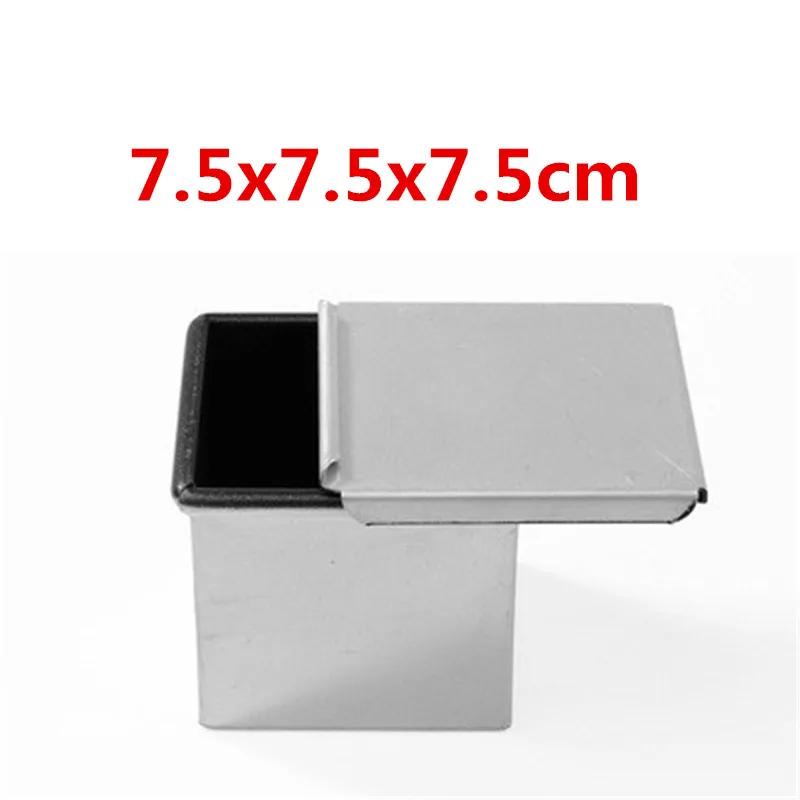Square Bread Baking Tray Cake box Mold with Lid Aluminum Alloy Non-stick Pan Mini Baking Tray Box Diy Cake Baking Tool