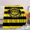 1 szt. Koc Flanelowy z Nadrukiem Borussia Dortmund Wysokiej Jakości Ciepły Komfortowy Pokrowiec na Wszystkie Pory Roku Idealny na Prezenty Wystrój Domu