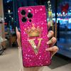Glitter Crown Lucky Letter Pattern Shockproof Couple Phone Case For Doogee Note 58 58 Pro Casing Soft Silicone Black Cover