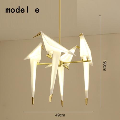 Nordic Pendant Light Gold Bird Cage Living Room Bedroom Origami Bird Light Kitchen Hanging Lamp Dining Room Paper House Lights