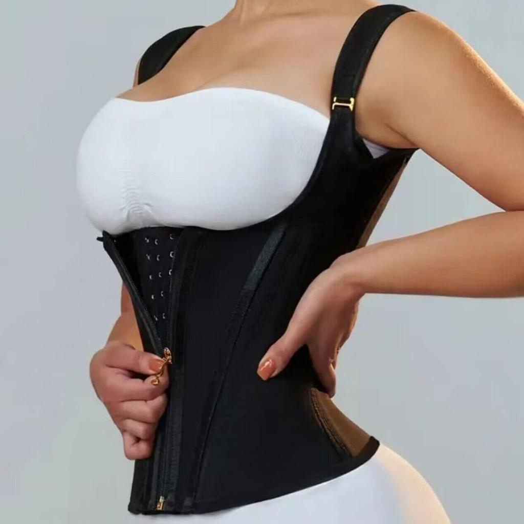 Platinum Edition Latex Waist Trainer: 15 Steel Bone Tummy Control Vest