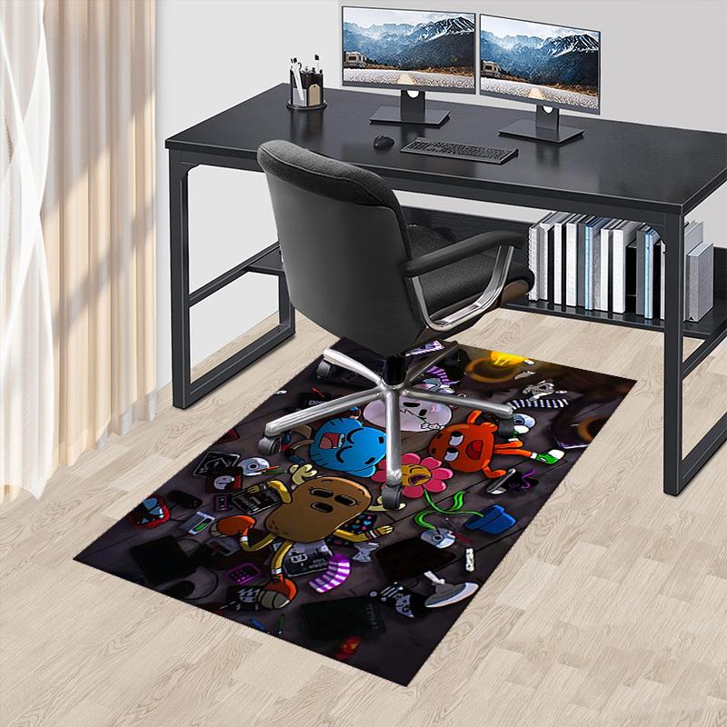 

1pc Anime Cartoon Design Office Chair Mat - Cute Characters for Festive Gift, Universal for All Seasons - Suitable for Home Decor, Living Room, Bedroo 60cm by 90cm