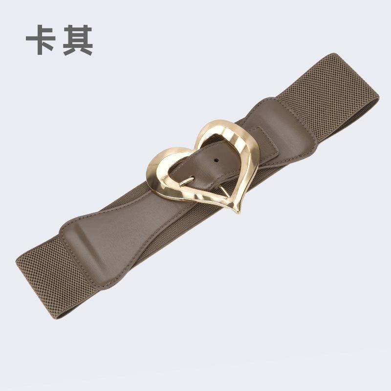 

Широкая талия Уплотнение Love Pin Пряжка Голова Эластичный широкий пояс Декоративные аксессуары Персонализированный пояс