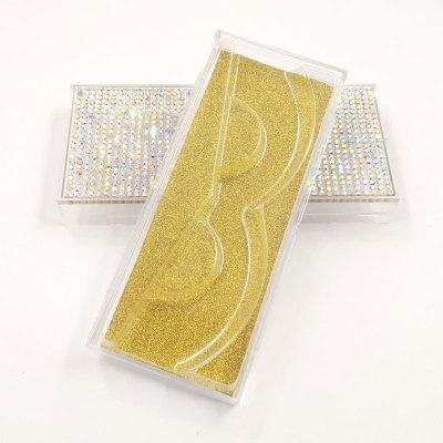 Custom Packaging Glitter Rhinestone Lash case Empty Rhinestones Eyelash Box with windows