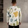 Men s Plus Size Round Neck Long Sleeve T Shirt Sunset Palm Wave Printed Casual Pullover