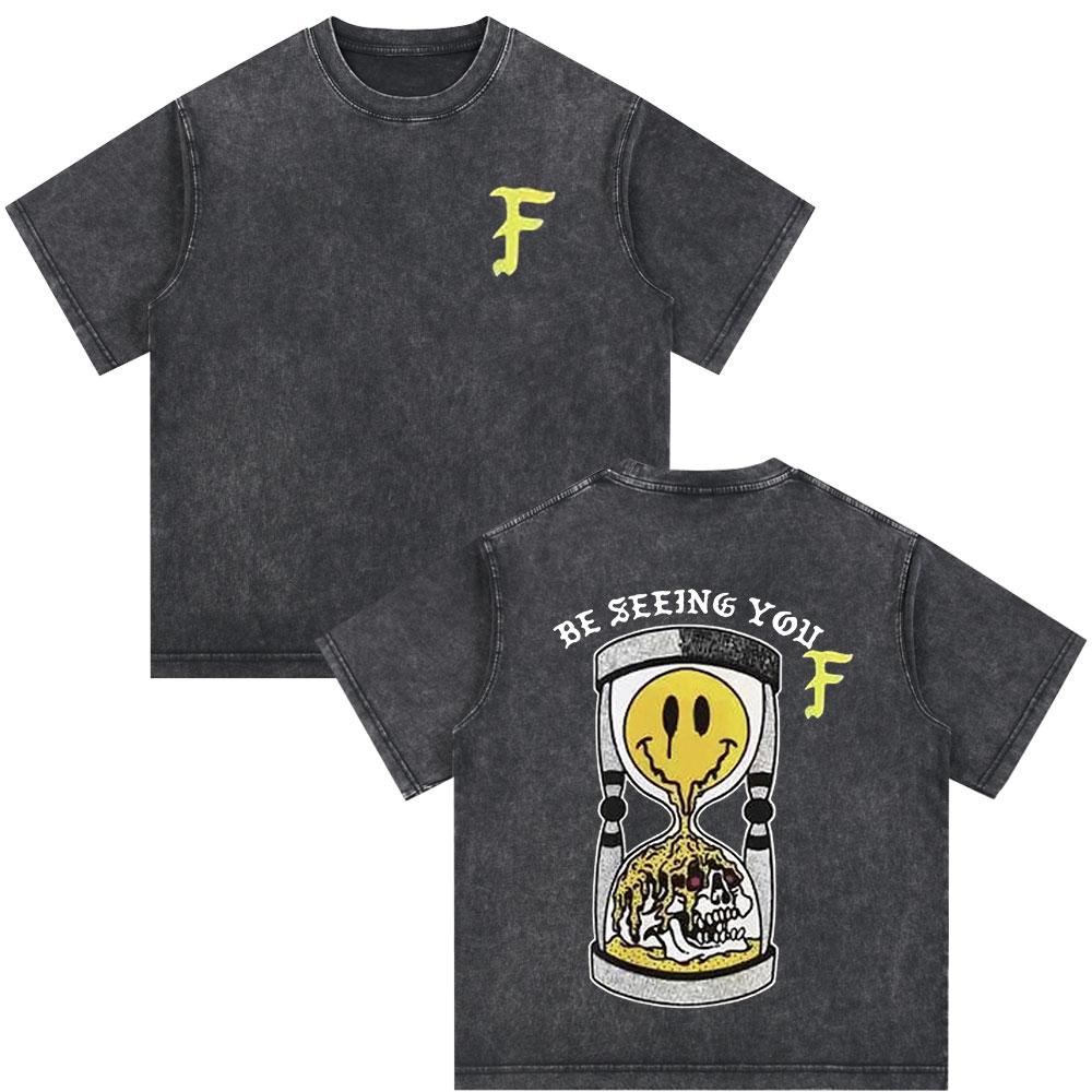 Forward Observations Group Skeleton Vintage Washed Tshirt Men Women Clothing Fashion Retro Oversized Casual T Shirt Streetwear